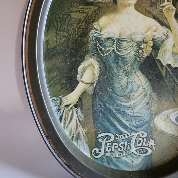 Vintage Pepsi-Cola advertising tray featuring iconic Gibson Lady - Picture 8 of 8